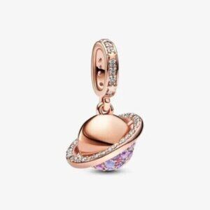 Pandora Planet Saturn Sparkling Dangle Charm